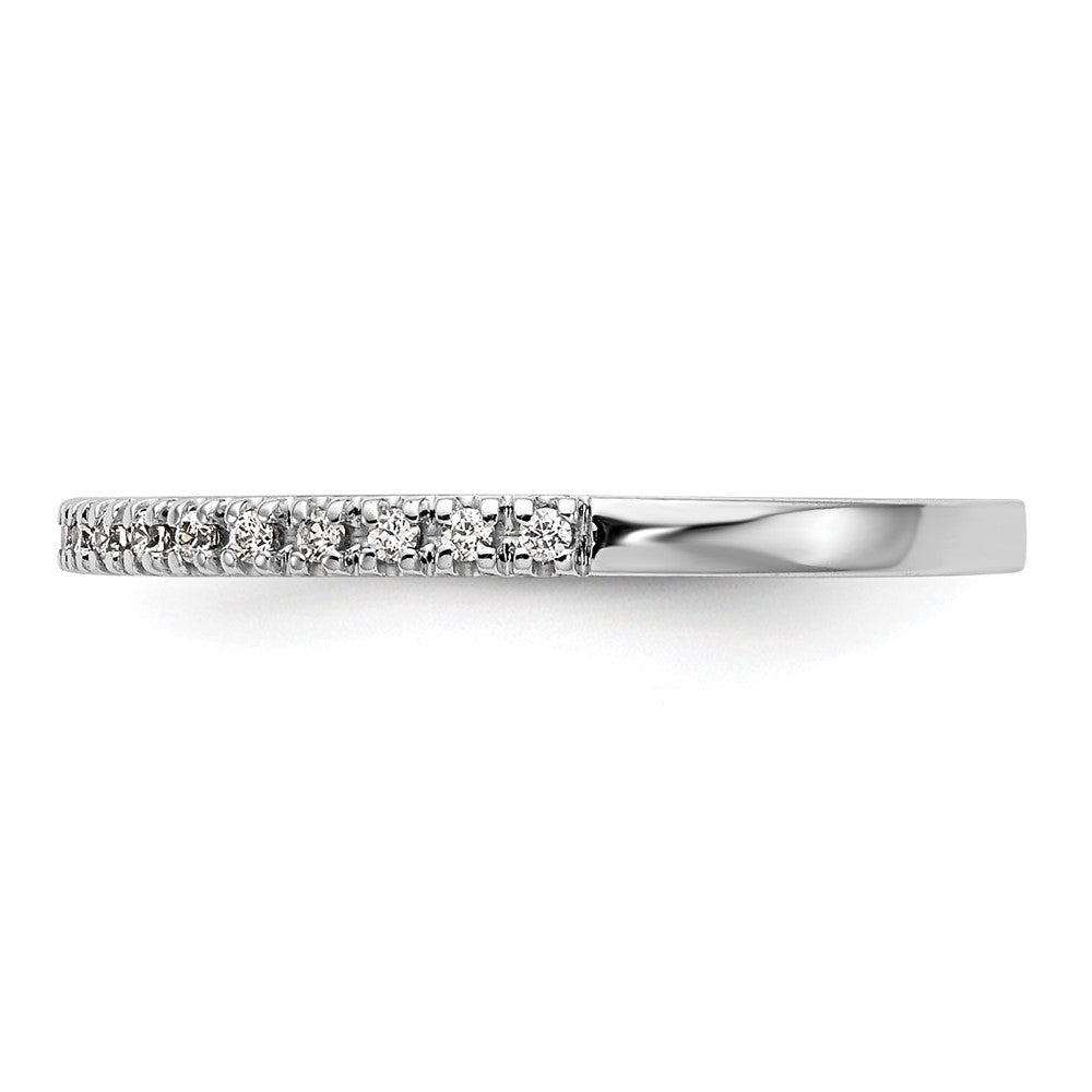 14k White Gold Real Diamond Wedding Band