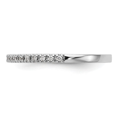14k White Gold Real Diamond Wedding Band