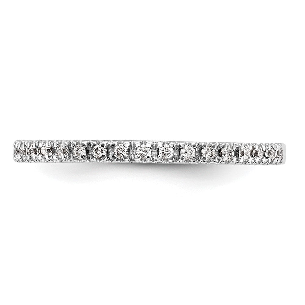 14k White Gold Real Diamond Wedding Band