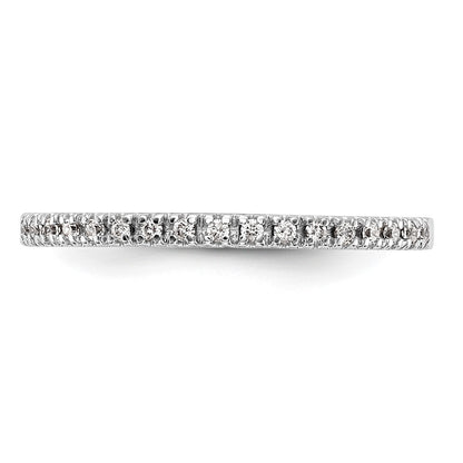 14k White Gold Real Diamond Wedding Band