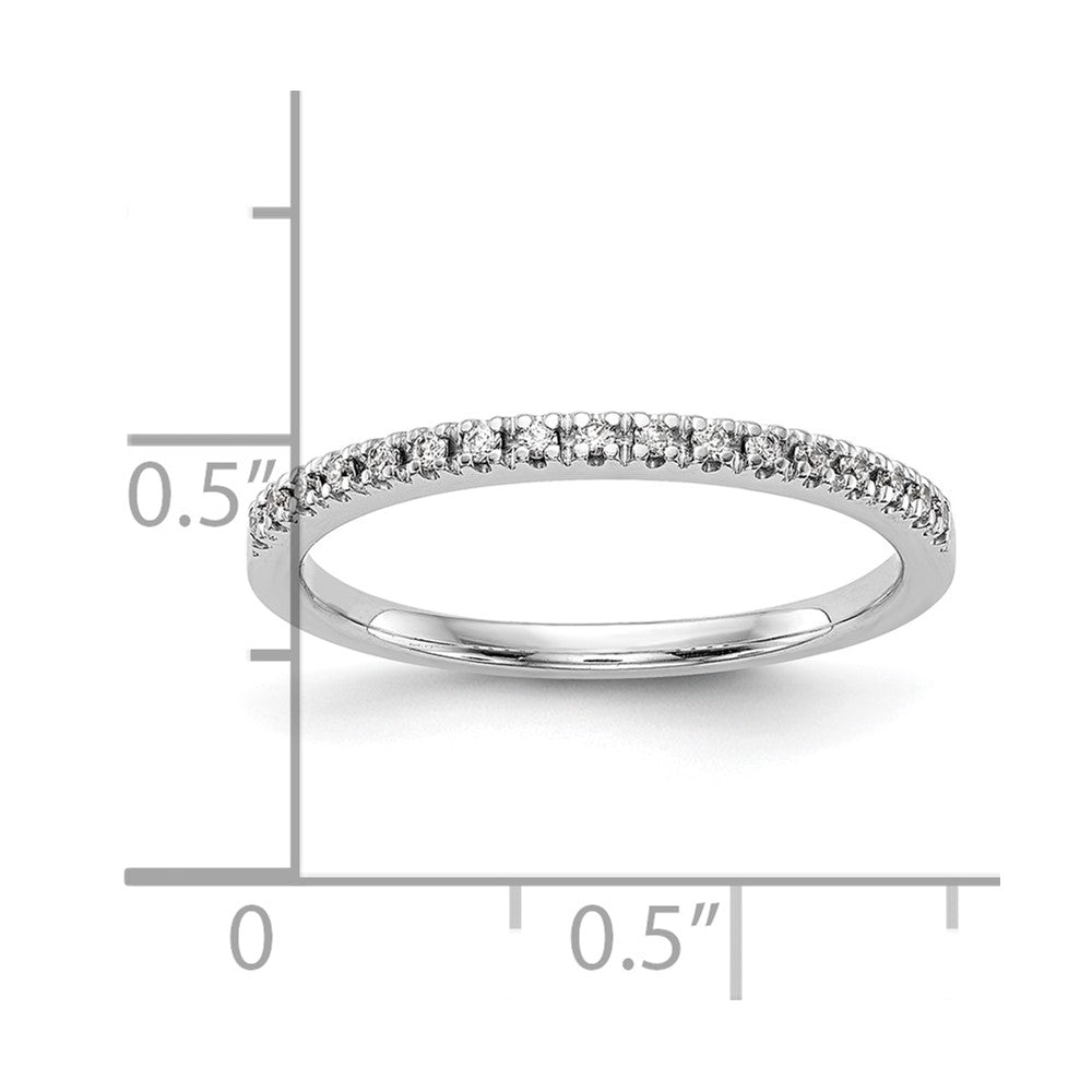 14k White Gold Real Diamond Wedding Band