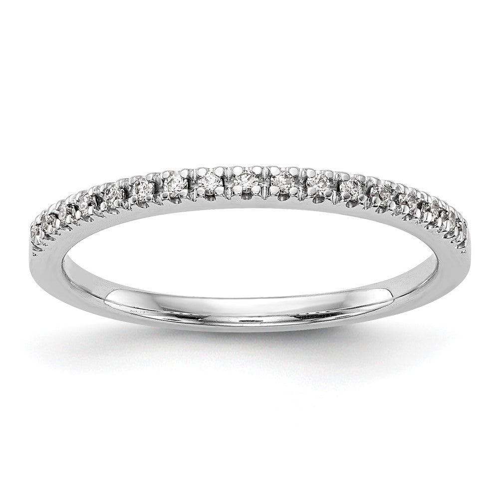 14k White Gold Real Diamond Wedding Band