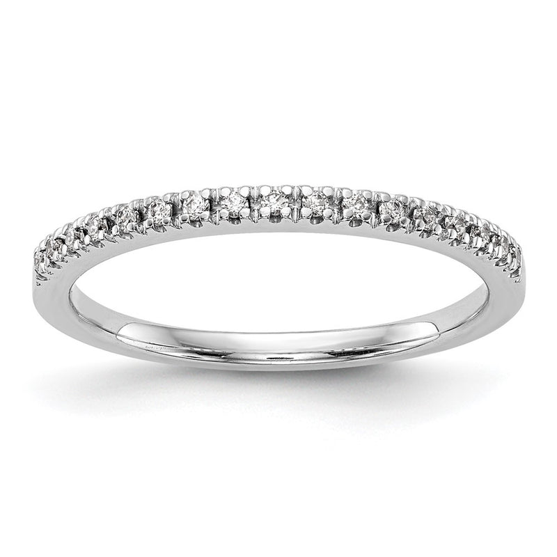 14k White Gold Real Diamond Wedding Band