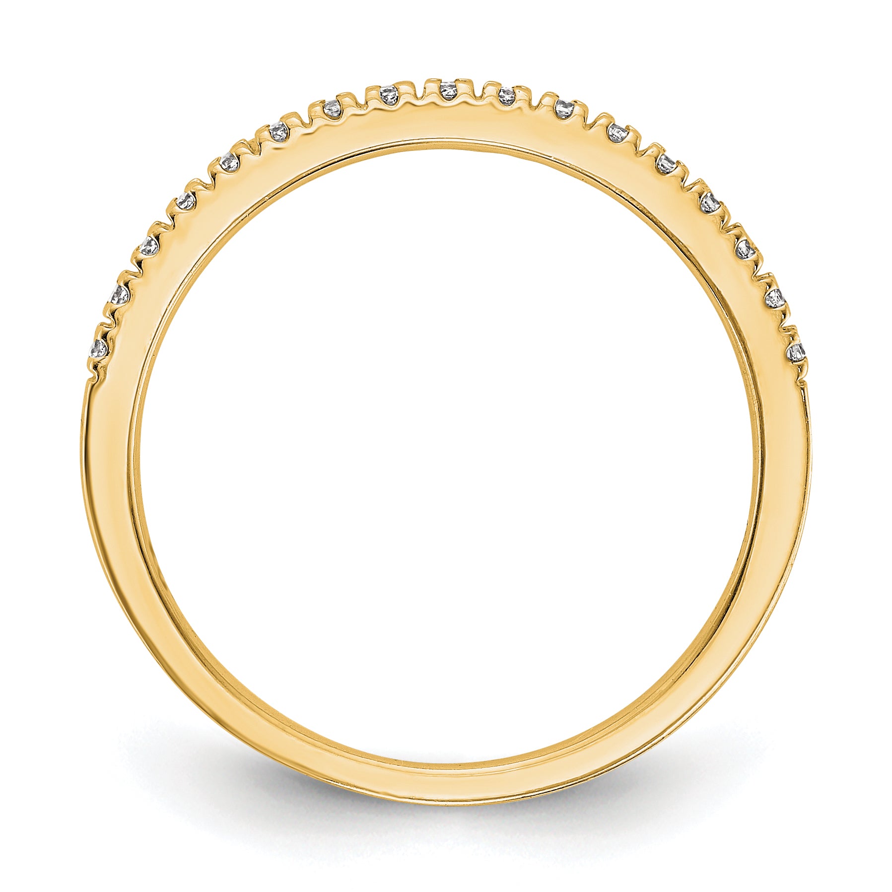 14K Yellow Gold Diamond Wedding Band
