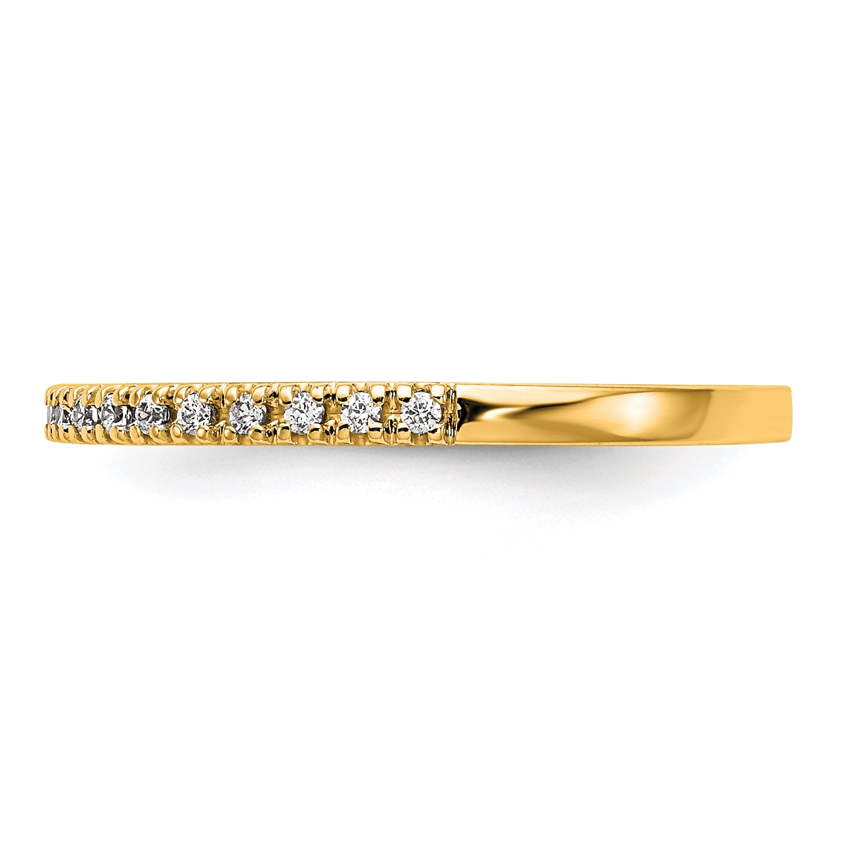 14K Yellow Gold Diamond Wedding Band