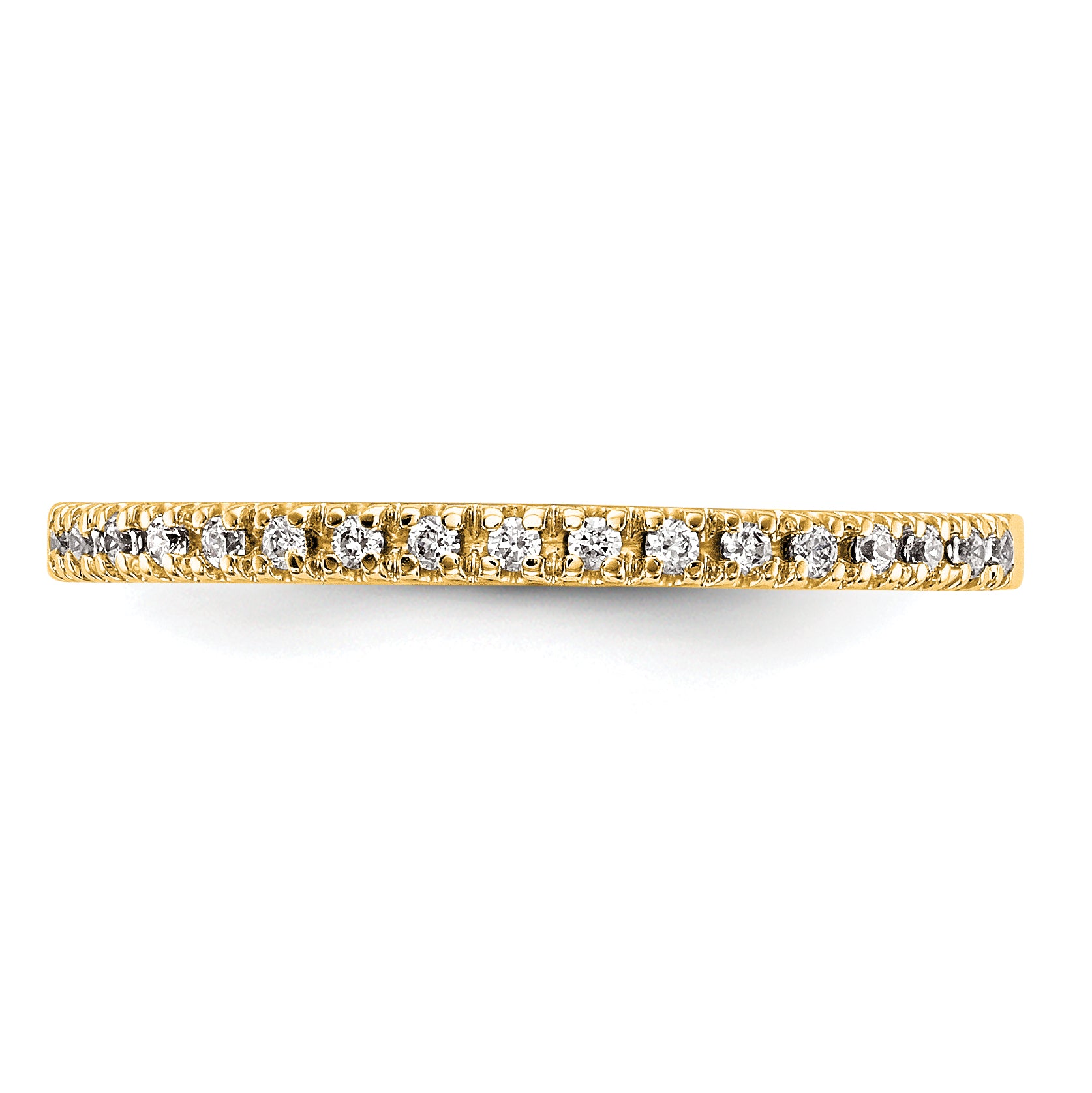 14K Yellow Gold Diamond Wedding Band