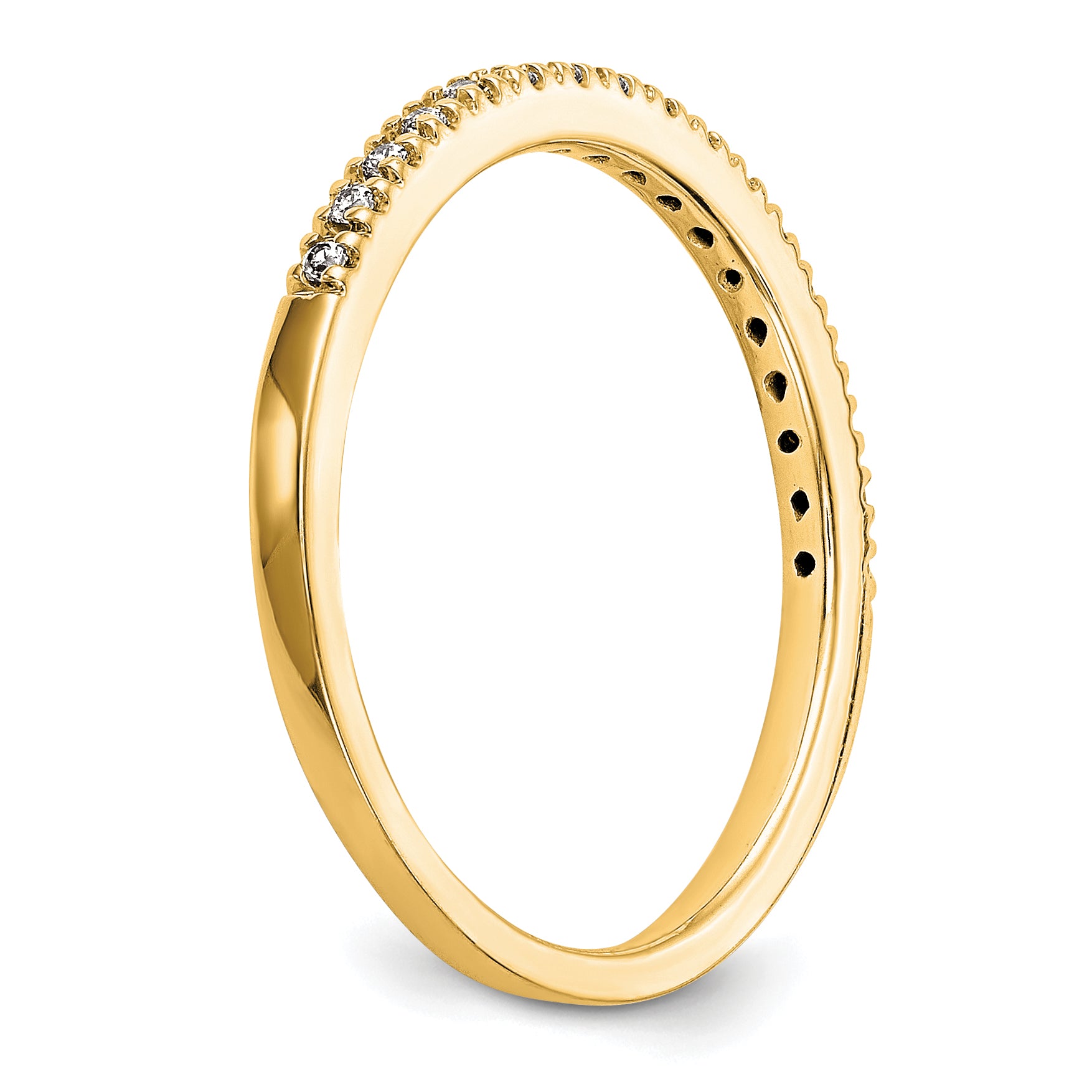 14K Yellow Gold Diamond Wedding Band