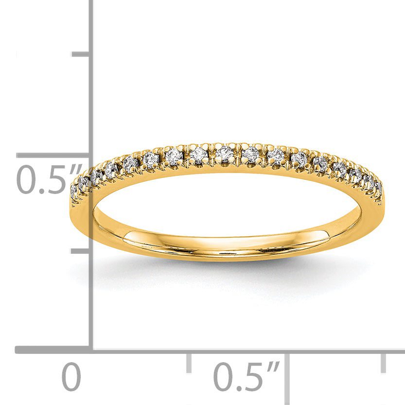 14K Yellow Gold Diamond Wedding Band