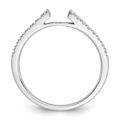 14K White Gold Peg Set 1/10 carat Diamond Semi-mount Engagement Ring