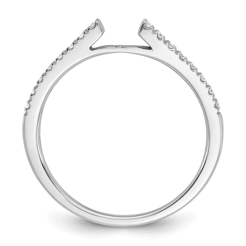14K White Gold Peg Set 1/10 carat Diamond Semi-mount Engagement Ring