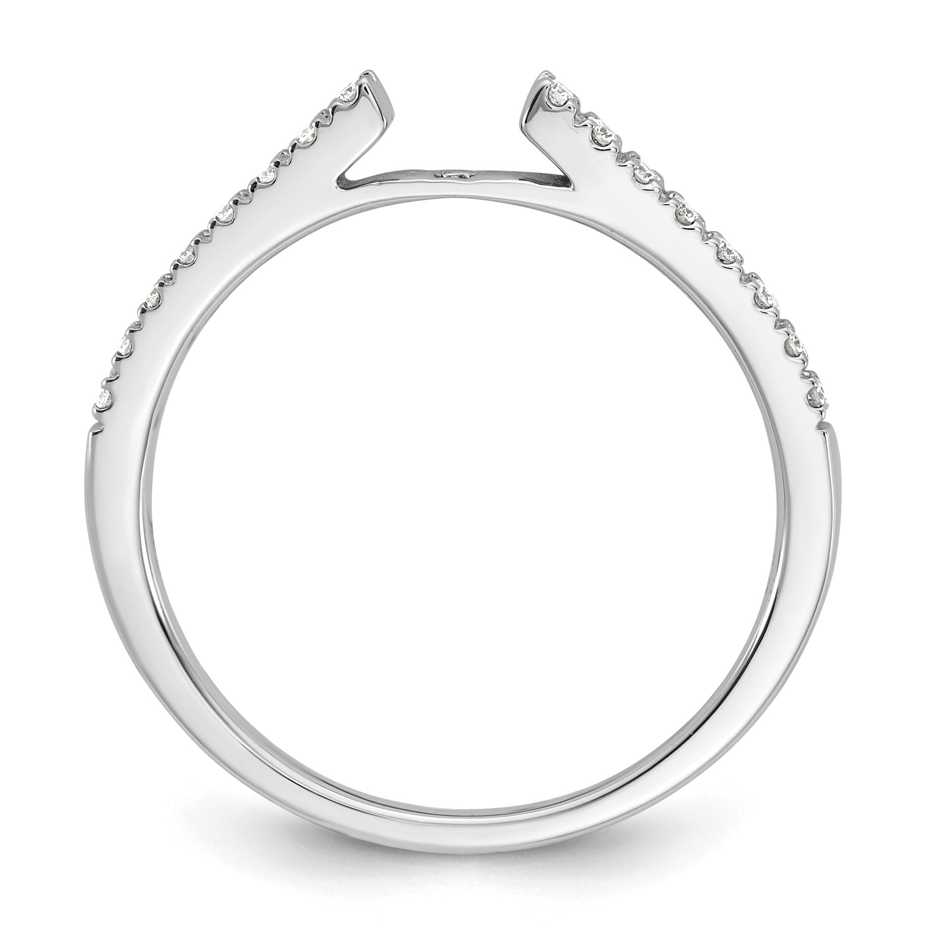 14k White Gold 1/10 Ct. Lab Grown Diamond VS/SI+ G+ Peg Set Engagement Ring