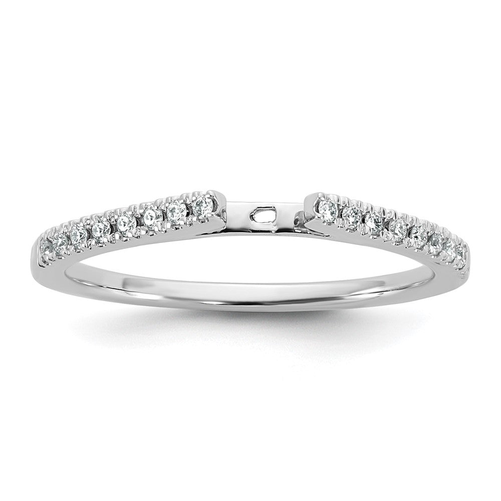 14k White Gold 1/10 Ct. Lab Grown Diamond VS/SI+ G+ Semi Mount Peg Set Engagement Ring