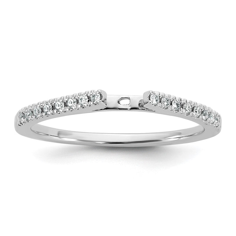 14k White Gold 1/10 Ct. Lab Grown Diamond VS/SI+ G+ Semi Mount Peg Set Engagement Ring