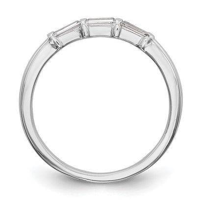 14K White Gold 1/3 carat Baguette Diamond Complete Wedding Band Ring