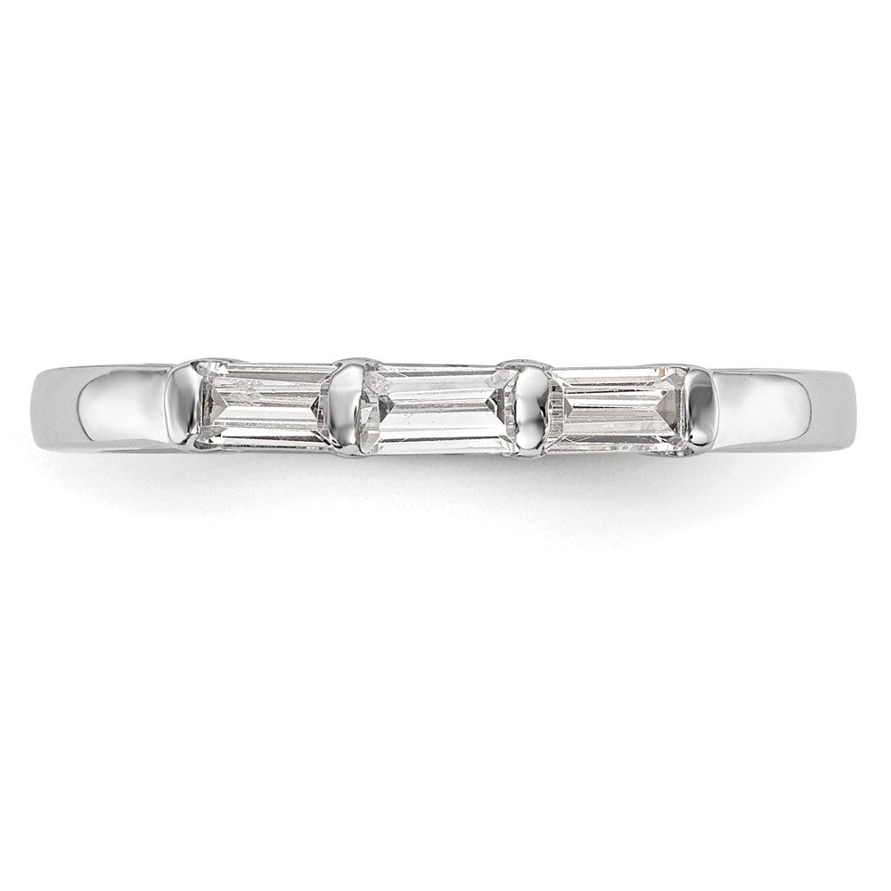 14K White Gold 1/3 carat Baguette Diamond Complete Wedding Band Ring