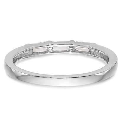 14K White Gold 1/3 carat Baguette Diamond Complete Wedding Band Ring