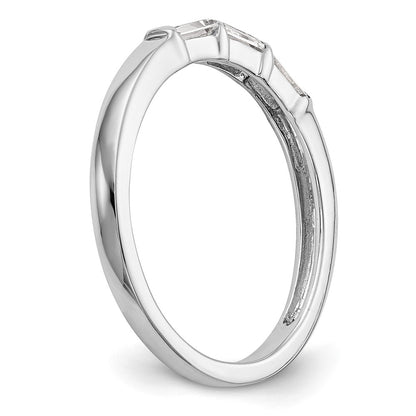 14K White Gold 1/3 carat Baguette Diamond Complete Wedding Band Ring