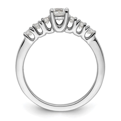14K White Gold Simulated Diamond Engagement Ring