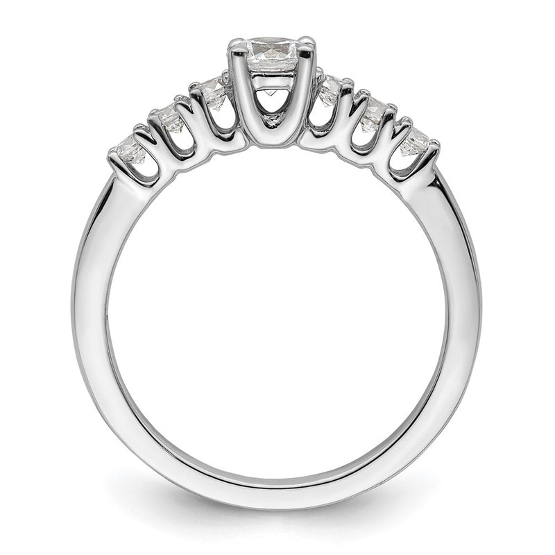 14K White Gold Simulated Diamond Engagement Ring