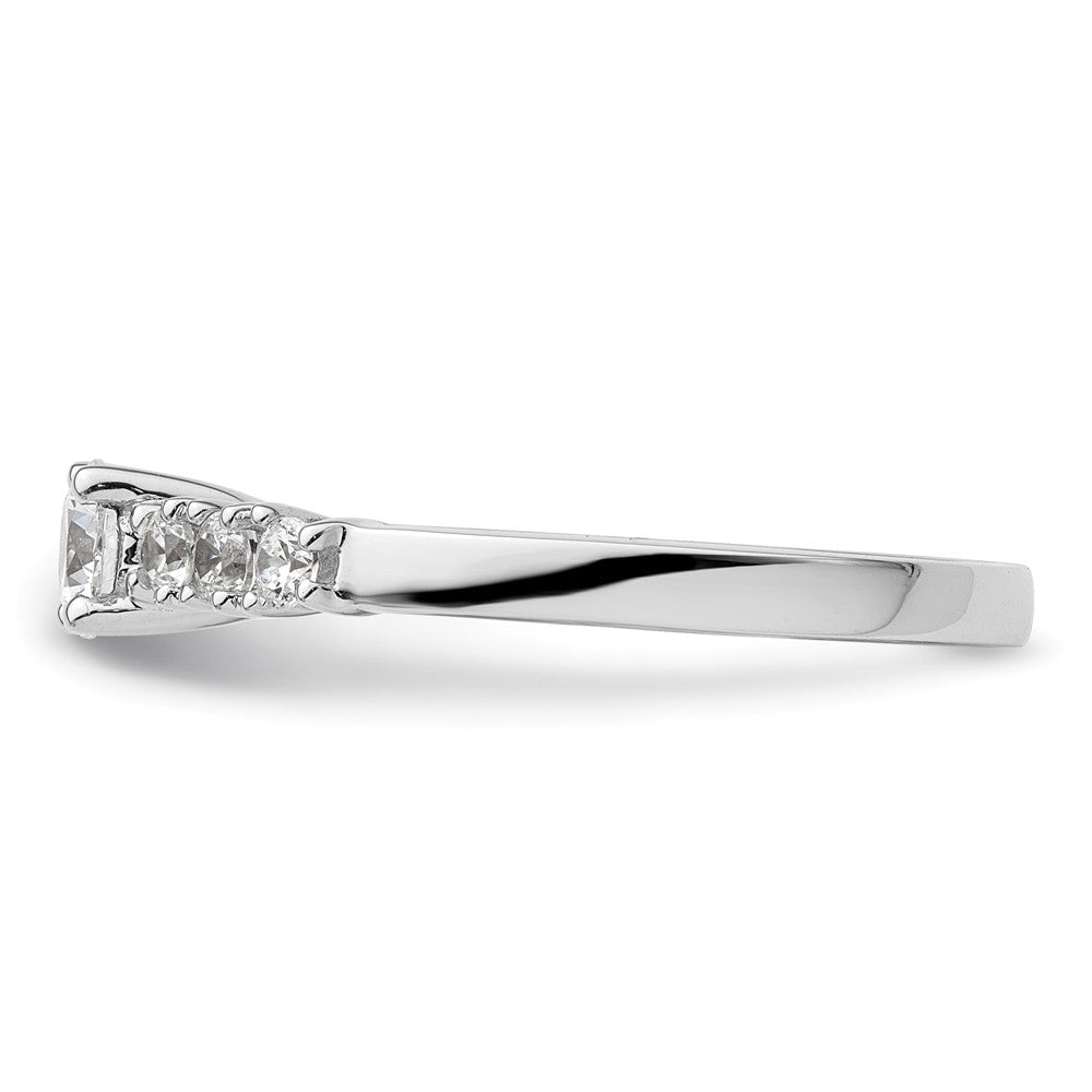 14K White Gold Simulated Diamond Engagement Ring