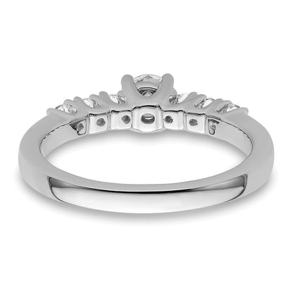 14K White Gold Simulated Diamond Engagement Ring