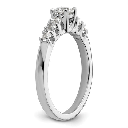 14K White Gold Simulated Diamond Engagement Ring