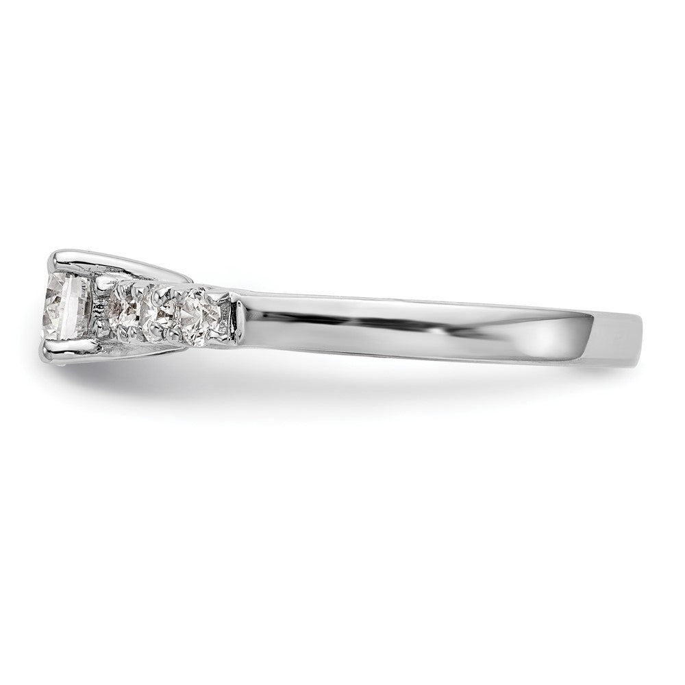 14K White Gold Simulated Diamond Engagement Ring