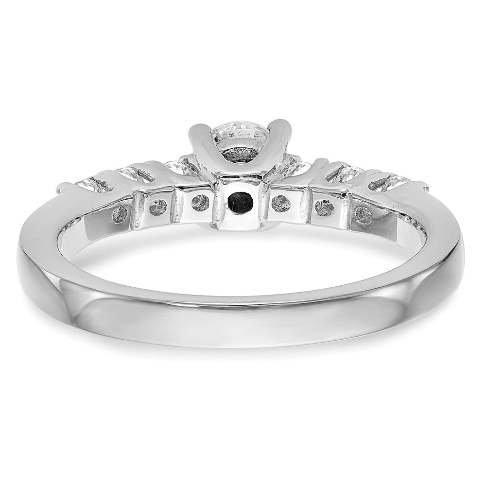 14K White Gold Simulated Diamond Engagement Ring