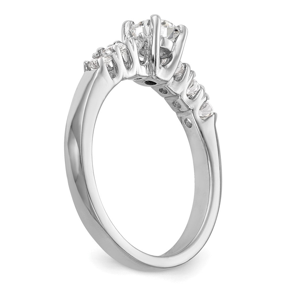 14K White Gold Simulated Diamond Engagement Ring