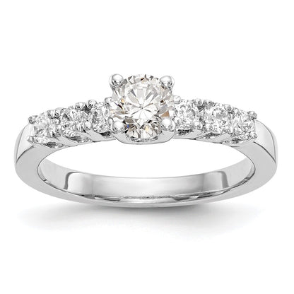 14K White Gold Simulated Diamond Engagement Ring