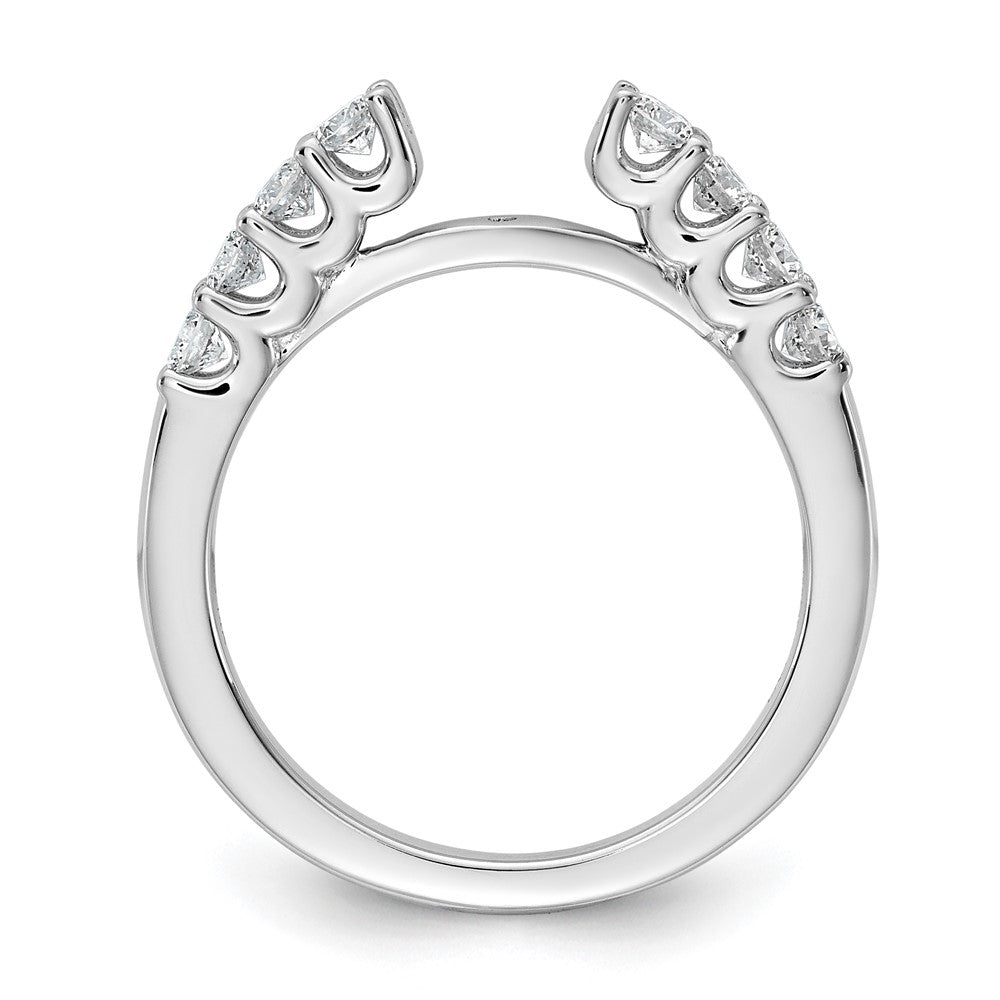 14k White Gold 1/2 Ct. Lab Grown Diamond VS/SI+ G+ Peg Set Engagement Ring