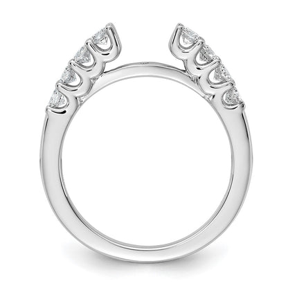 14k White Gold 1/2 Ct. Lab Grown Diamond VS/SI+ G+ Peg Set Engagement Ring