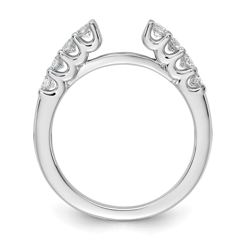 14k White Gold 1/2 Ct. Lab Grown Diamond VS/SI+ G+ Peg Set Engagement Ring