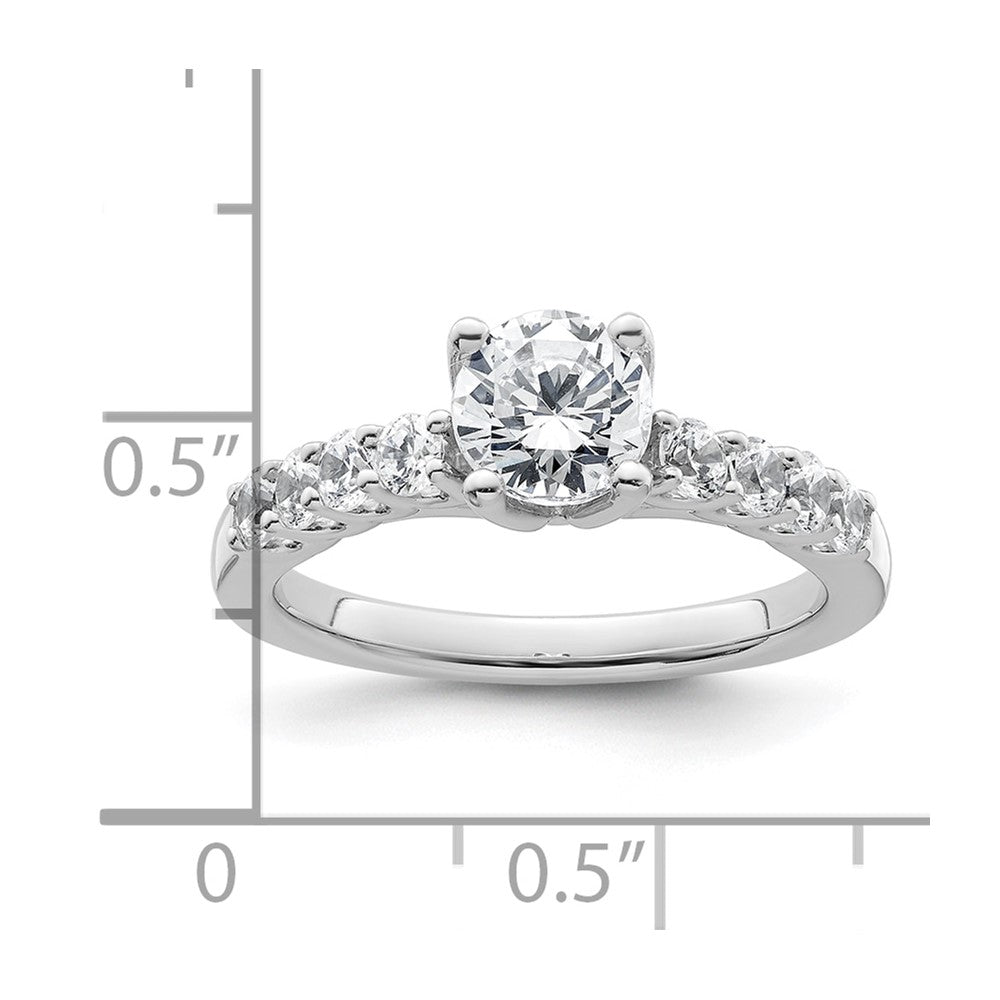 14k White Gold 1/2 Ct. Lab Grown Diamond VS/SI+ G+ Peg Set Engagement Ring