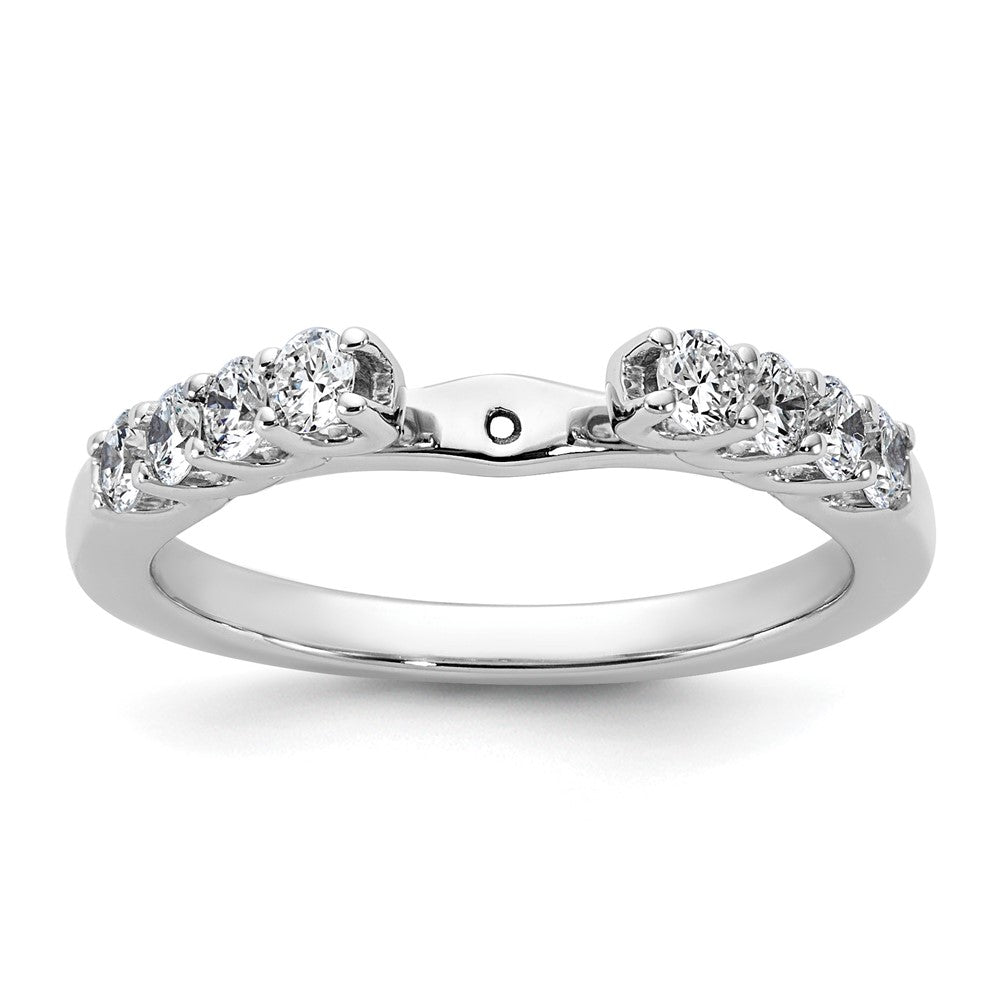 14k White Gold 1/2 Ct. Lab Grown Diamond VS/SI+ G+ Peg Set Engagement Ring