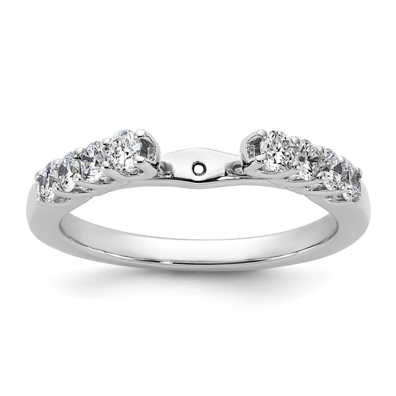 14k White Gold 1/2 Ct. Lab Grown Diamond VS/SI+ G+ Peg Set Engagement Ring