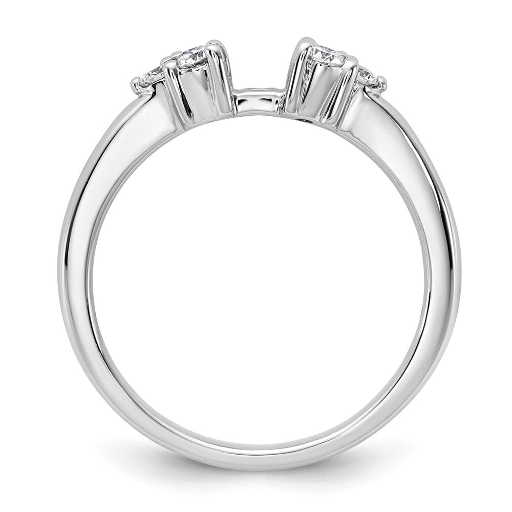 14k White Gold 1/4 Ct. Lab Grown Diamond VS/SI+ G+ Peg Set Engagement Ring