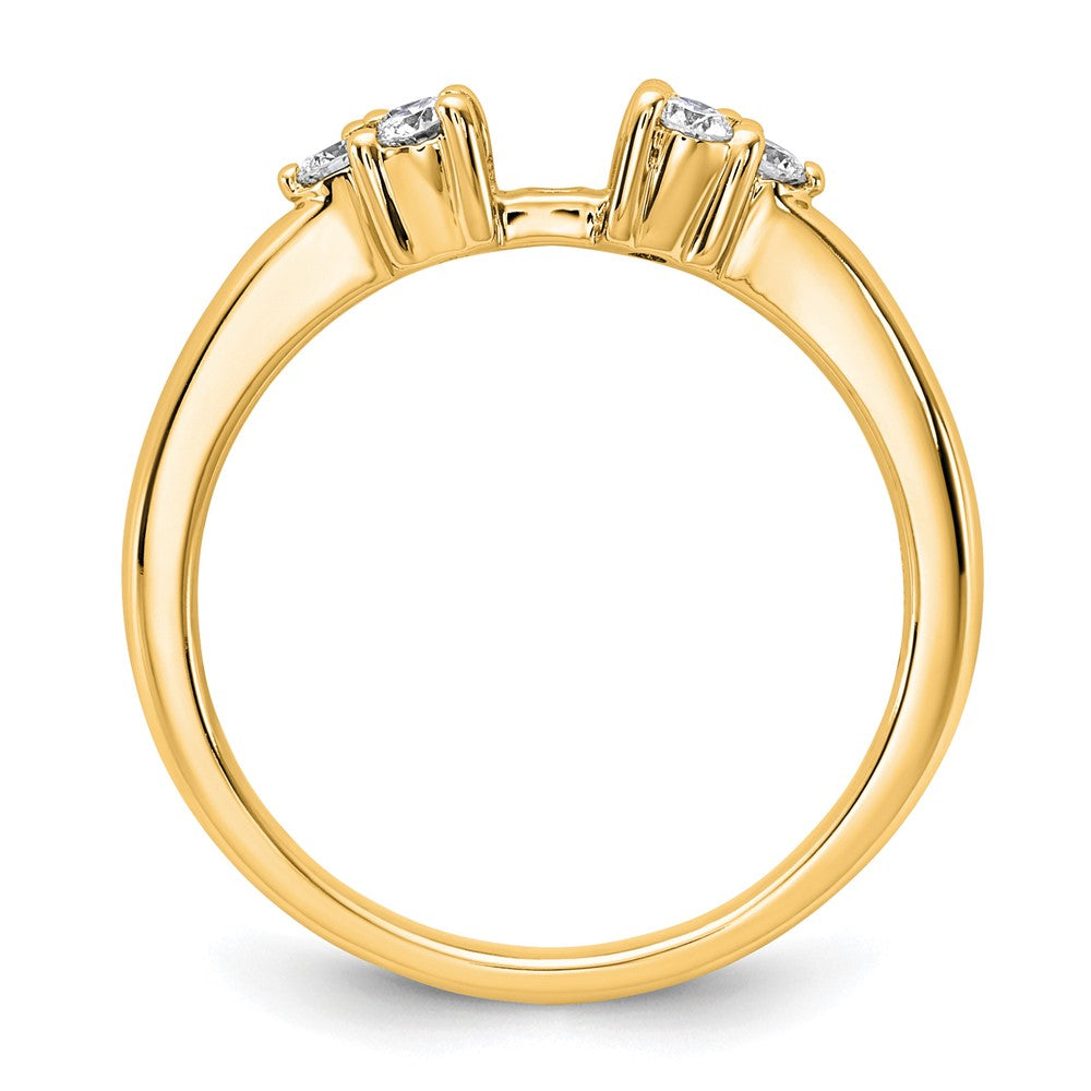14k Yellow Gold Lab Grown Diamond VS/SI FGH Peg Semi-mount Engagement Ring