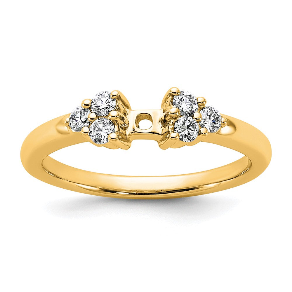 14k Yellow Gold Lab Grown Diamond VS/SI FGH Peg Semi-mount Engagement Ring