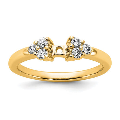 14k Yellow Gold Lab Grown Diamond VS/SI FGH Peg Semi-mount Engagement Ring