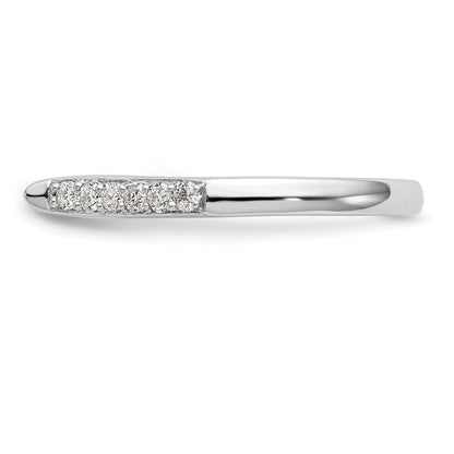14K White Gold Peg Set 1/4 Carat Diamond Semi Mount Engagement Ring