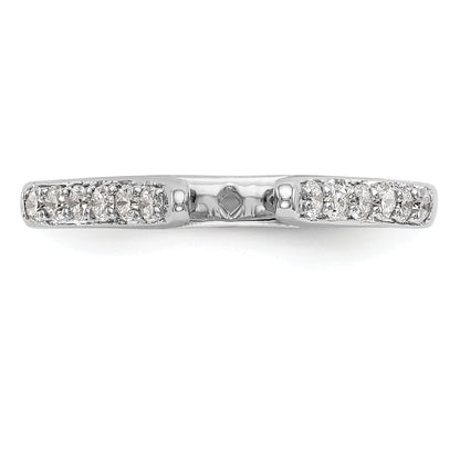14K White Gold Peg Set 1/4 Carat Diamond Semi Mount Engagement Ring
