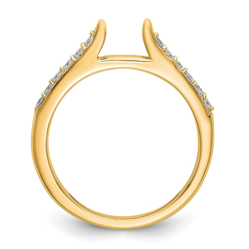 14k Yellow Gold Two Tone 1/4 Ct. Lab Grown Diamond VS/SI+ G+ Semi Mount Peg Set Engagement Ring