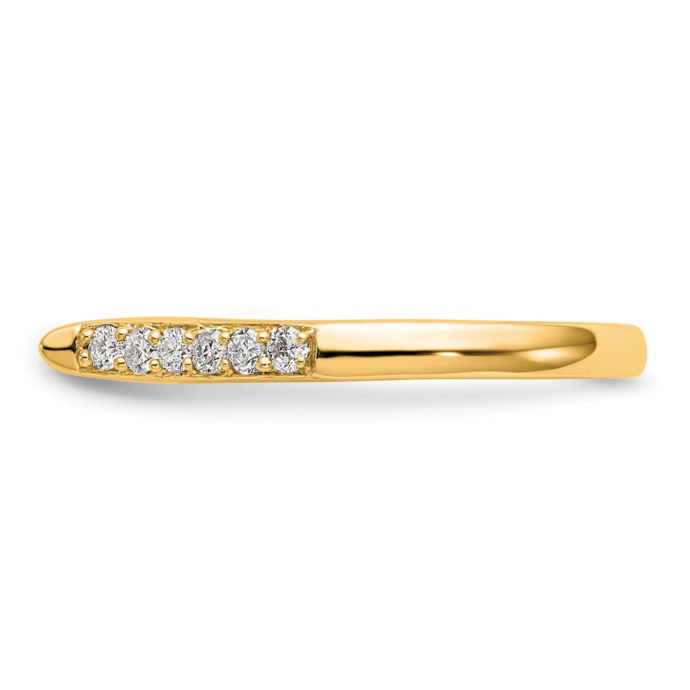14k Yellow Gold Two Tone 1/4 Ct. Lab Grown Diamond VS/SI+ G+ Semi Mount Peg Set Engagement Ring