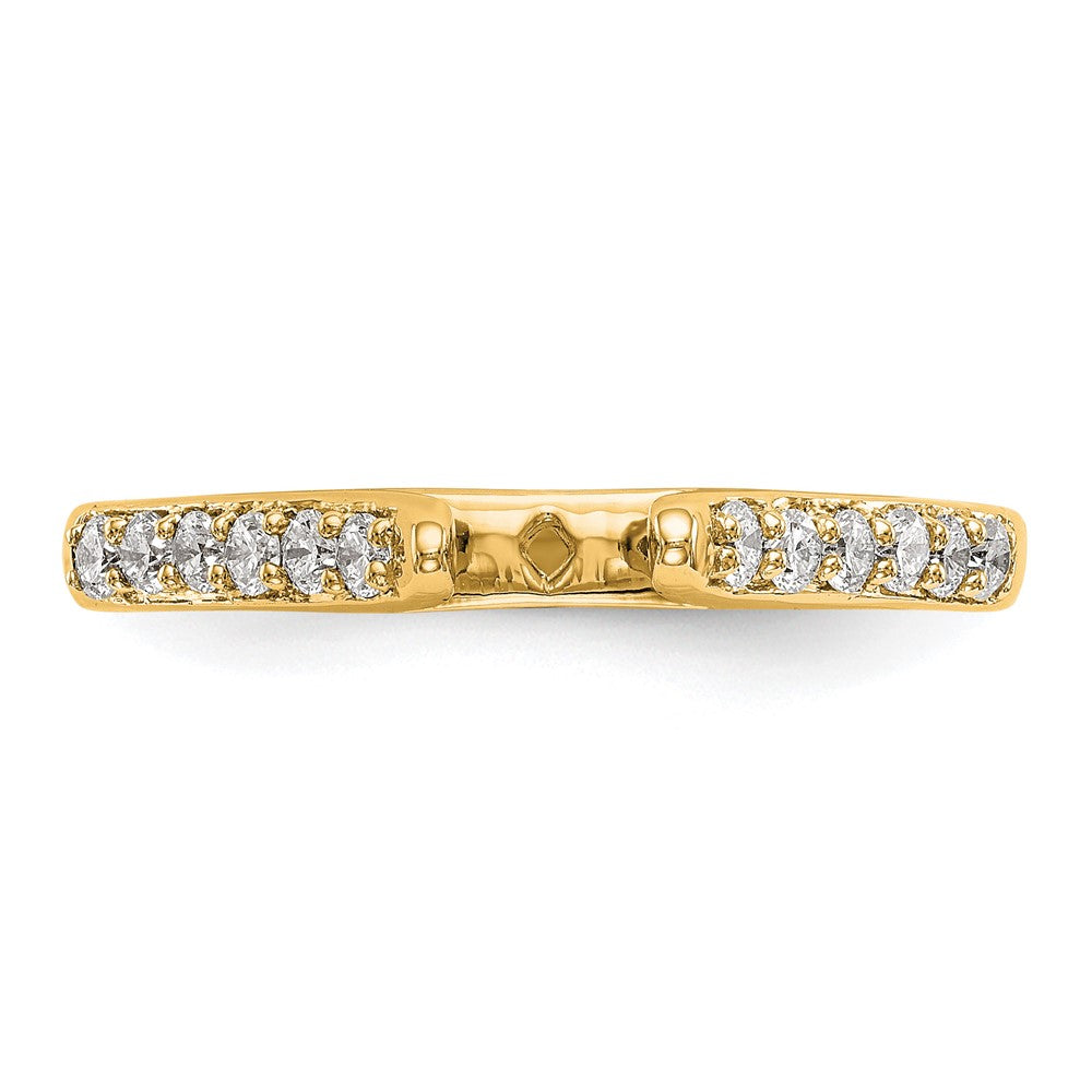 14k Yellow Gold Two Tone 1/4 Ct. Lab Grown Diamond VS/SI+ G+ Semi Mount Peg Set Engagement Ring
