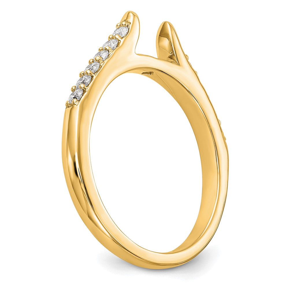 14k Yellow Gold Two Tone 1/4 Ct. Lab Grown Diamond VS/SI+ G+ Semi Mount Peg Set Engagement Ring