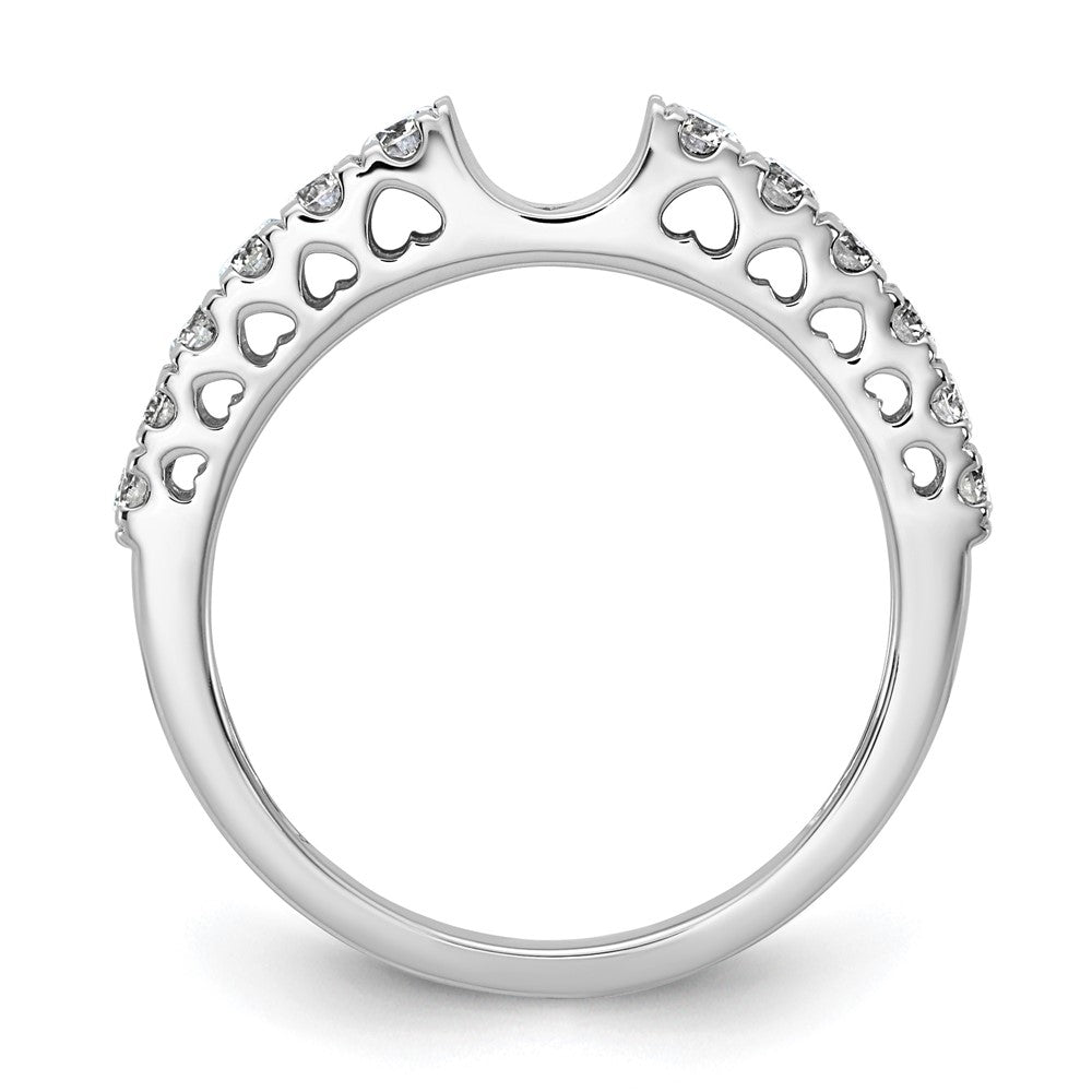 14k White Gold 1/2 Ct. Lab Grown Diamond VS/SI+ G+ Peg Set Engagement Ring