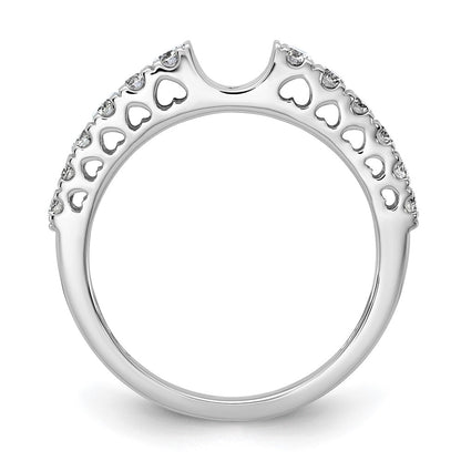 14k White Gold 1/2 Ct. Lab Grown Diamond VS/SI+ G+ Peg Set Engagement Ring