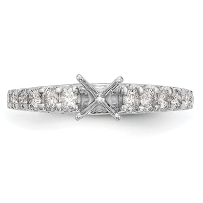 14k White Gold 1/2 Ct. Lab Grown Diamond VS/SI+ G+ Peg Set Engagement Ring