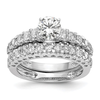 14k White Gold 1/2 Ct. Lab Grown Diamond VS/SI+ G+ Peg Set Engagement Ring